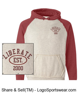 LIBERATE HOODED SWEATER (MAROON) Design Zoom